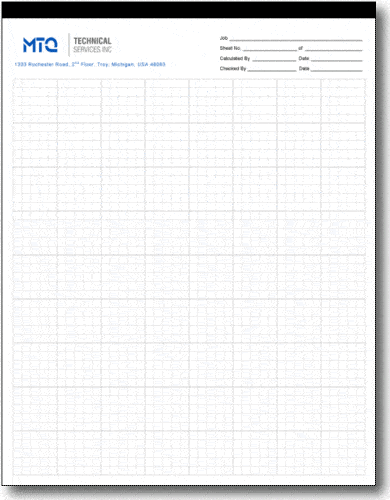 5x5 Graph Paper Letter - Legal Pad Binding