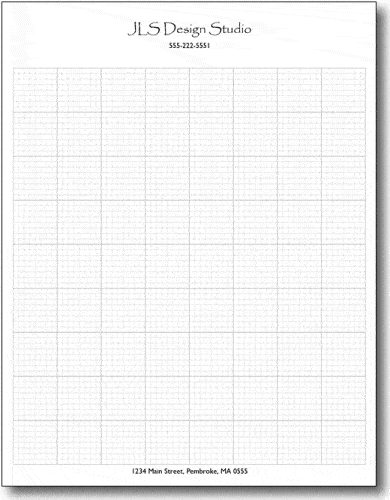 Letter Size, 100 sheets, Graph Paper, 10 sq/inch