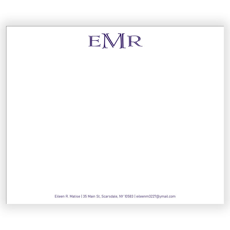 Ropyal Initials Chunky Notepads, 230 sheets/pad